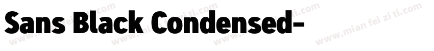 Sans Black Condensed字体转换
